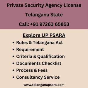 Private Security Agency License Telangana State